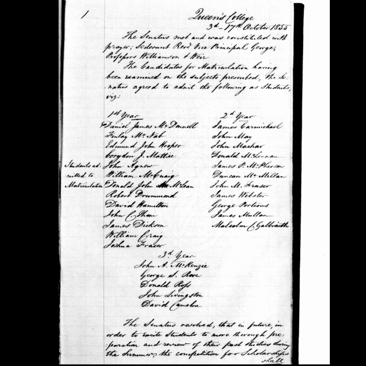 Queen's University Records